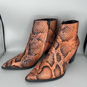 MNG Mango snke skinned ankle booties size 6 EU 36